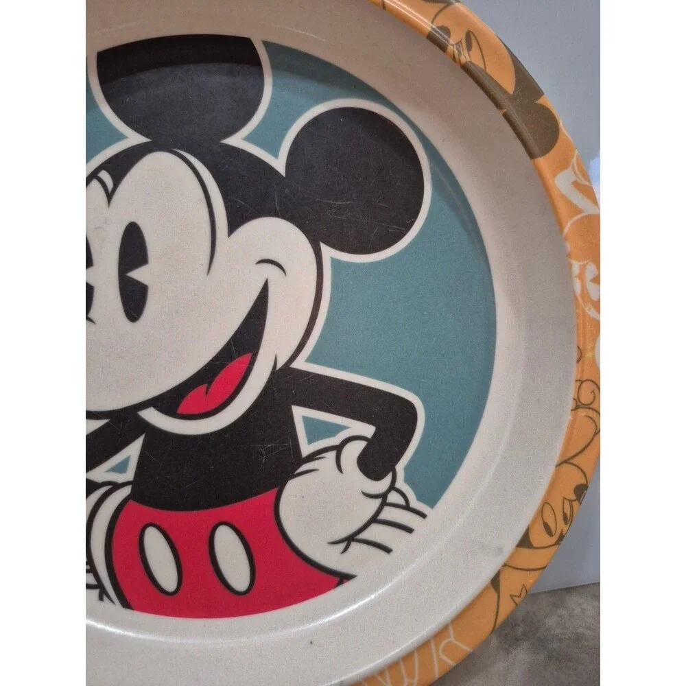 Vintage Collectible Disney Plate 8” Dishwasher Safe Mickey Dancing